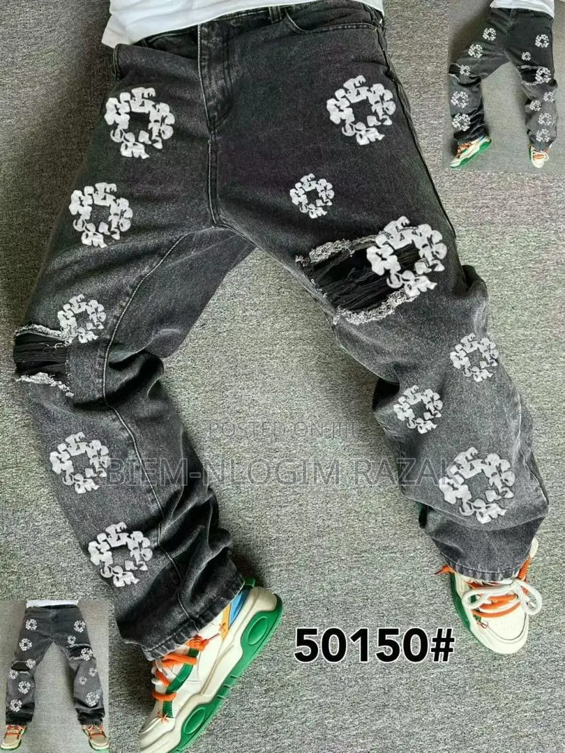 Balenciaga,Armani, Ready Made Tears N Luis Vuitton Baggy Jeans Availab