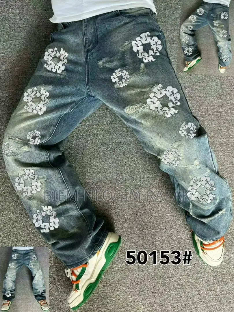 Balenciaga,Armani, Ready Made Tears N Luis Vuitton Baggy Jeans Availab