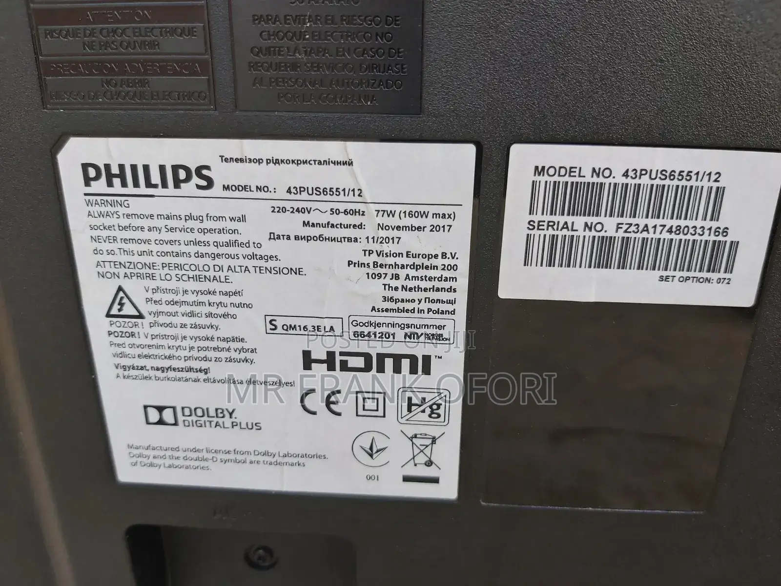 Philips Smart 43inches Uk Standard