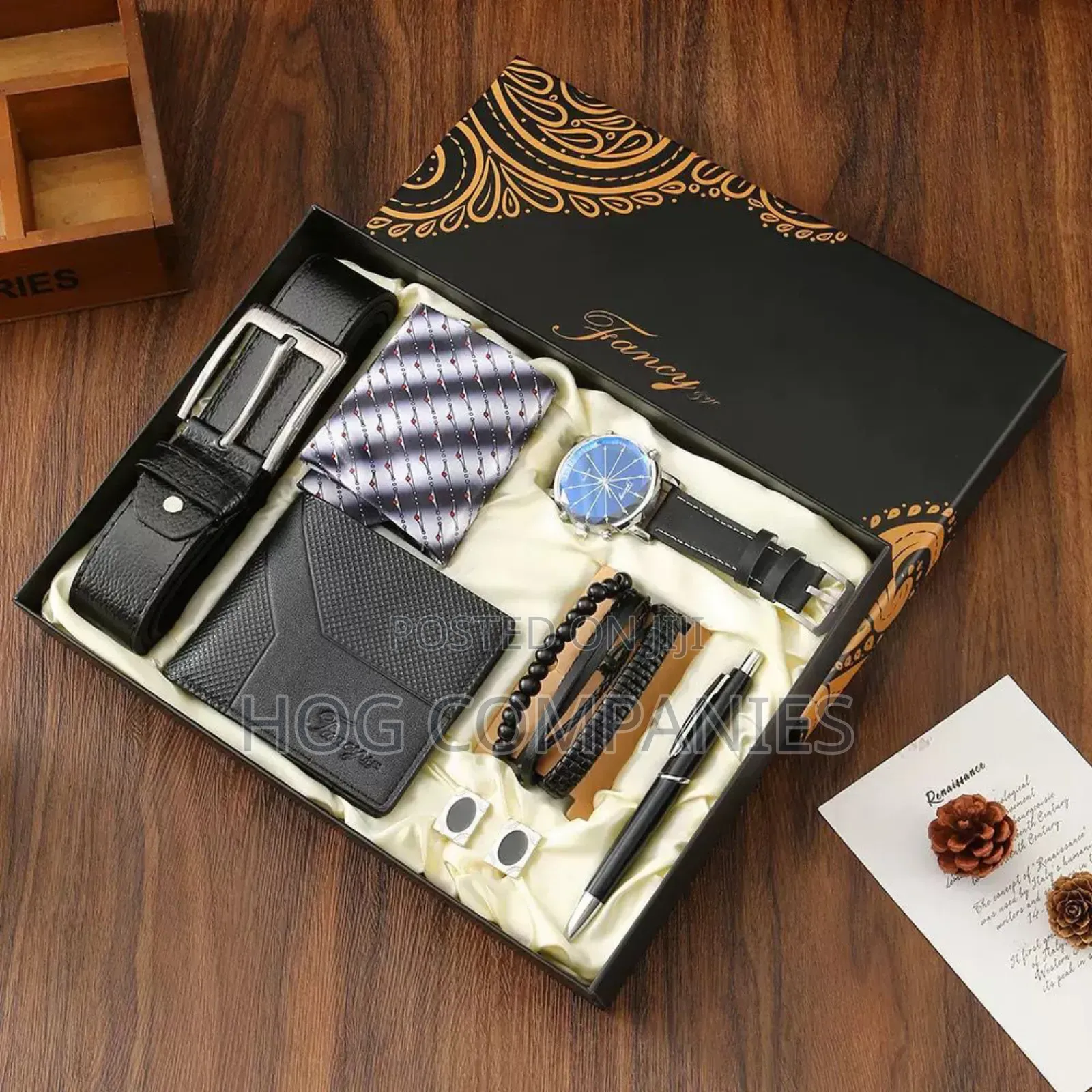 Watch Belt Tie Wallet Valentine Gift Set Package- Fast Delivery in 2hr
