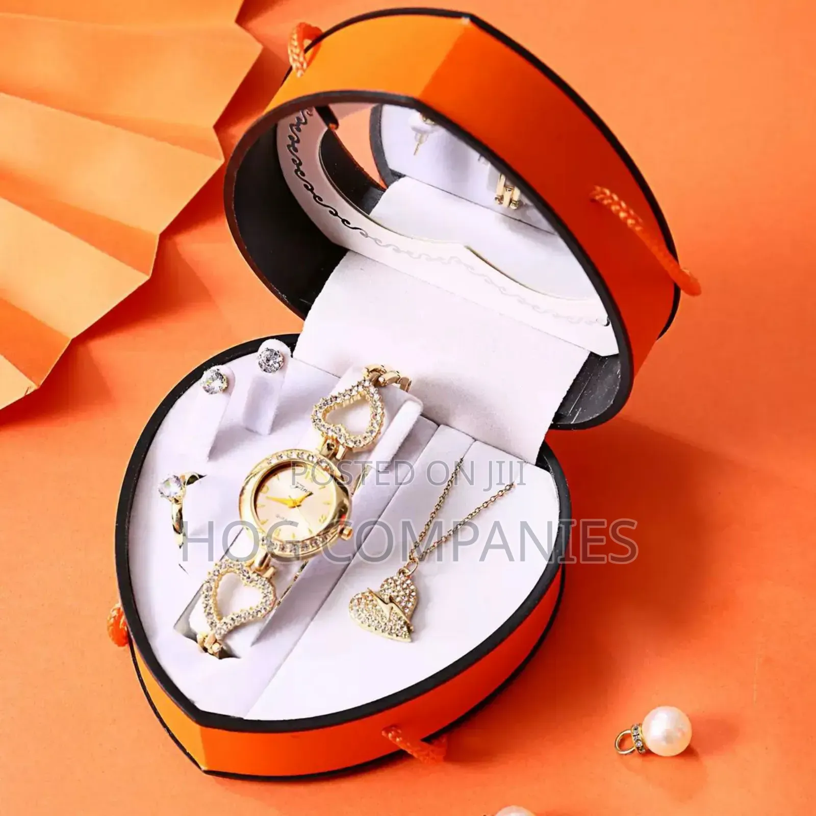 Ladies Watch Necklace Christmas Gift Set Box In Accra-fast Delivery