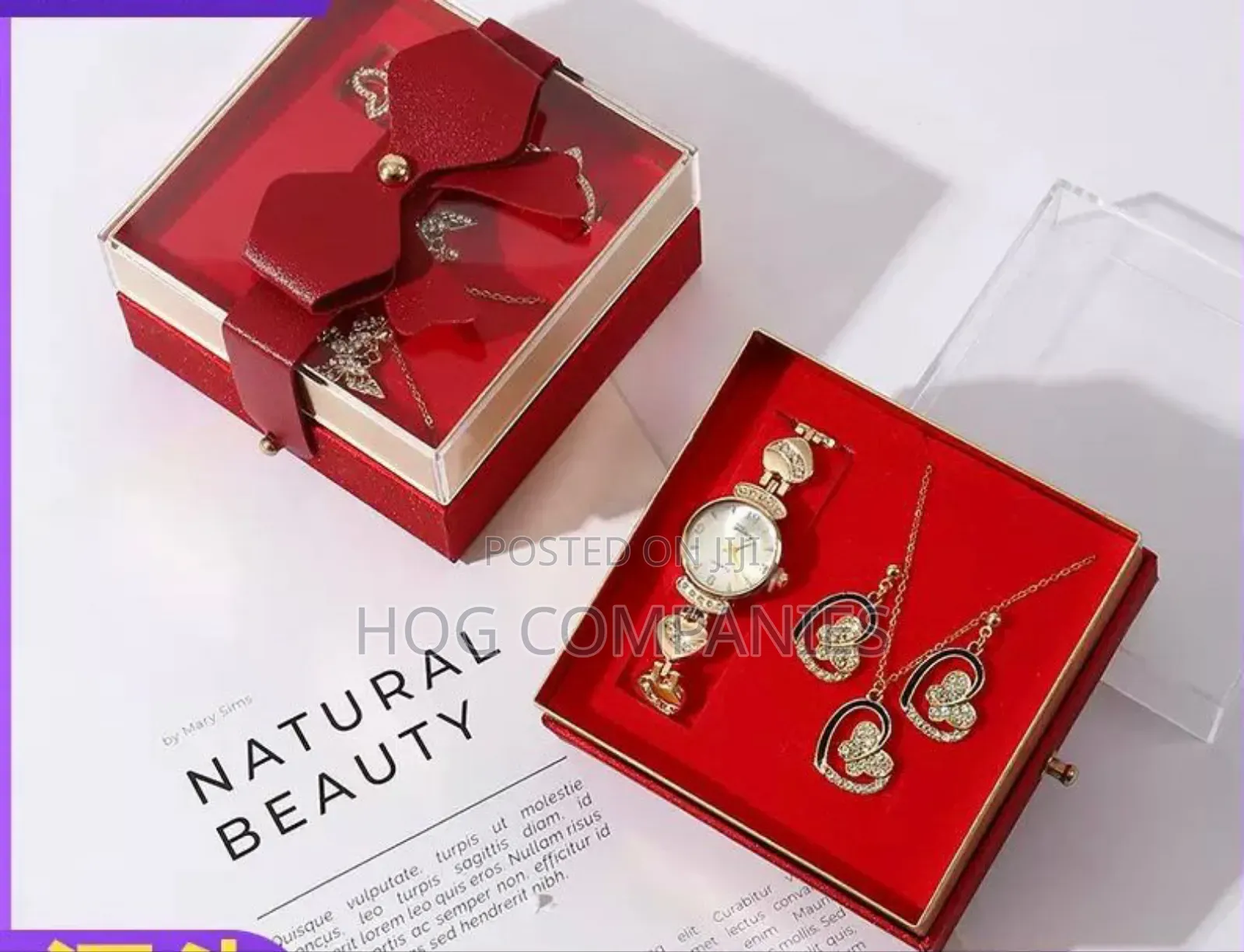 Ladies Watch Necklace Valentine Gift Package- Fast Delivery in 2 Hours
