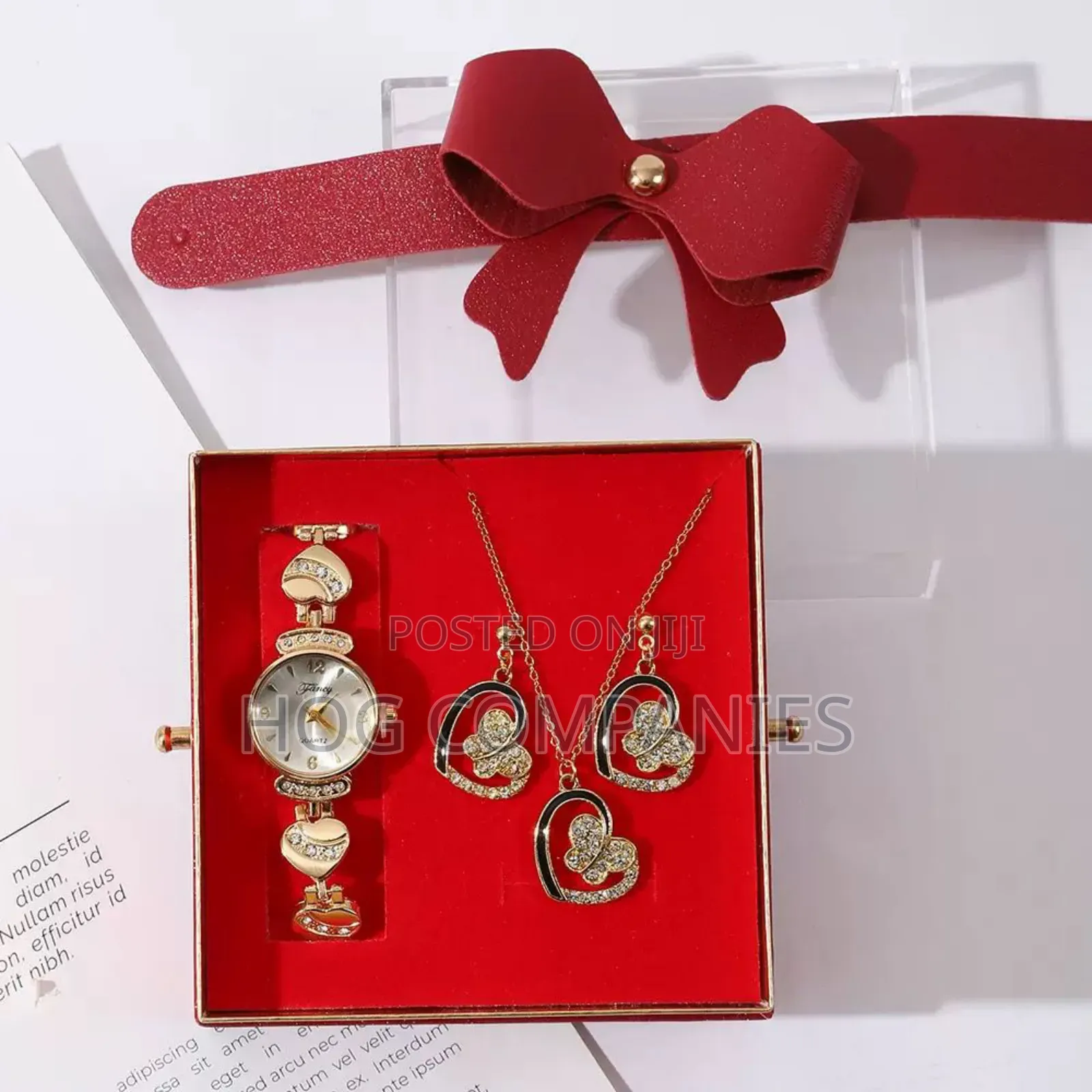 Ladies Watch Necklace Valentine Gift Package- Fast Delivery in 2 Hours