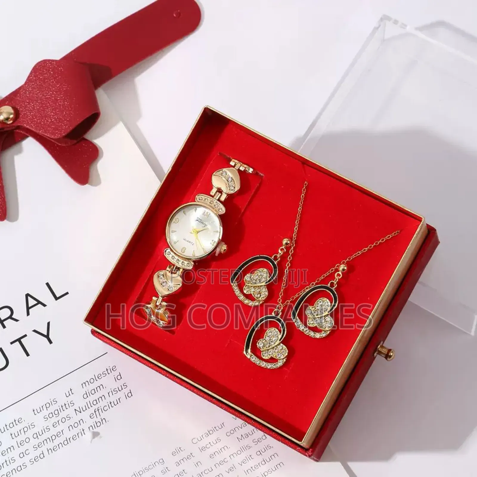 Ladies Watch Necklace Valentine Gift Package- Fast Delivery in 2 Hours