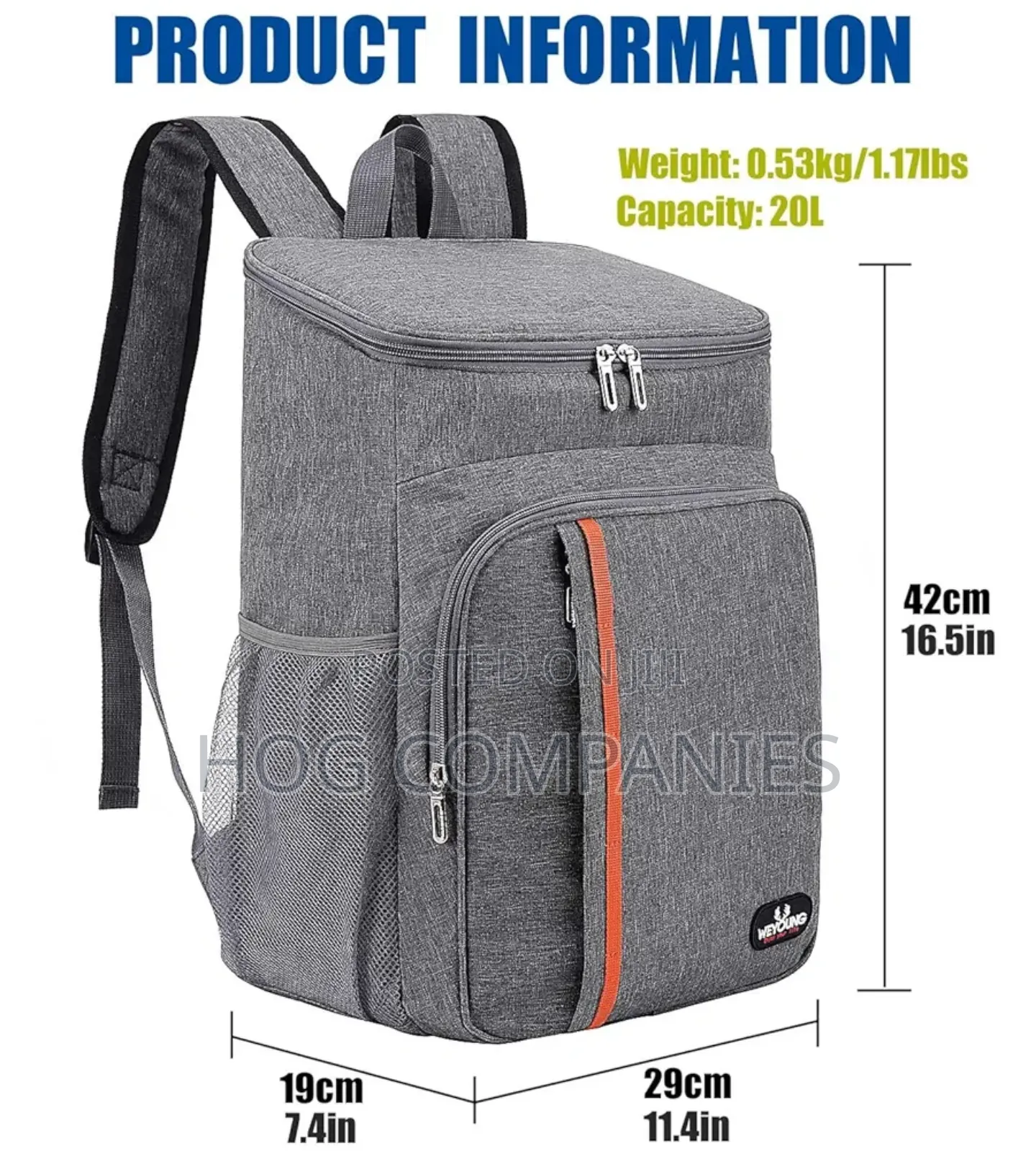 Insulated Cooler Backpack Leakproof Lunch Bag in Accra -Fast Delivery