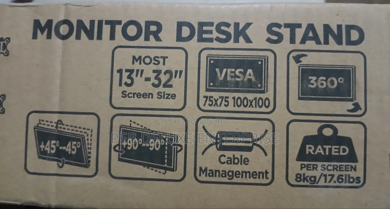 Putorsen Quad Monitor Stand,4 Monitor Mount For 13 To 32 Inch Screens