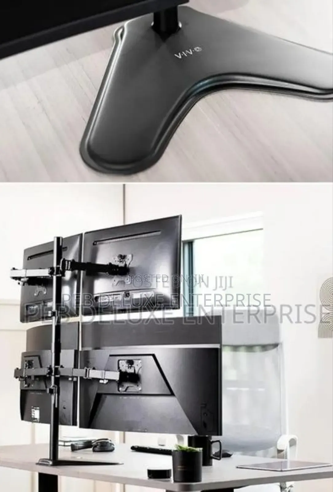 Putorsen Quad Monitor Stand,4 Monitor Mount For 13 To 32 Inch Screens