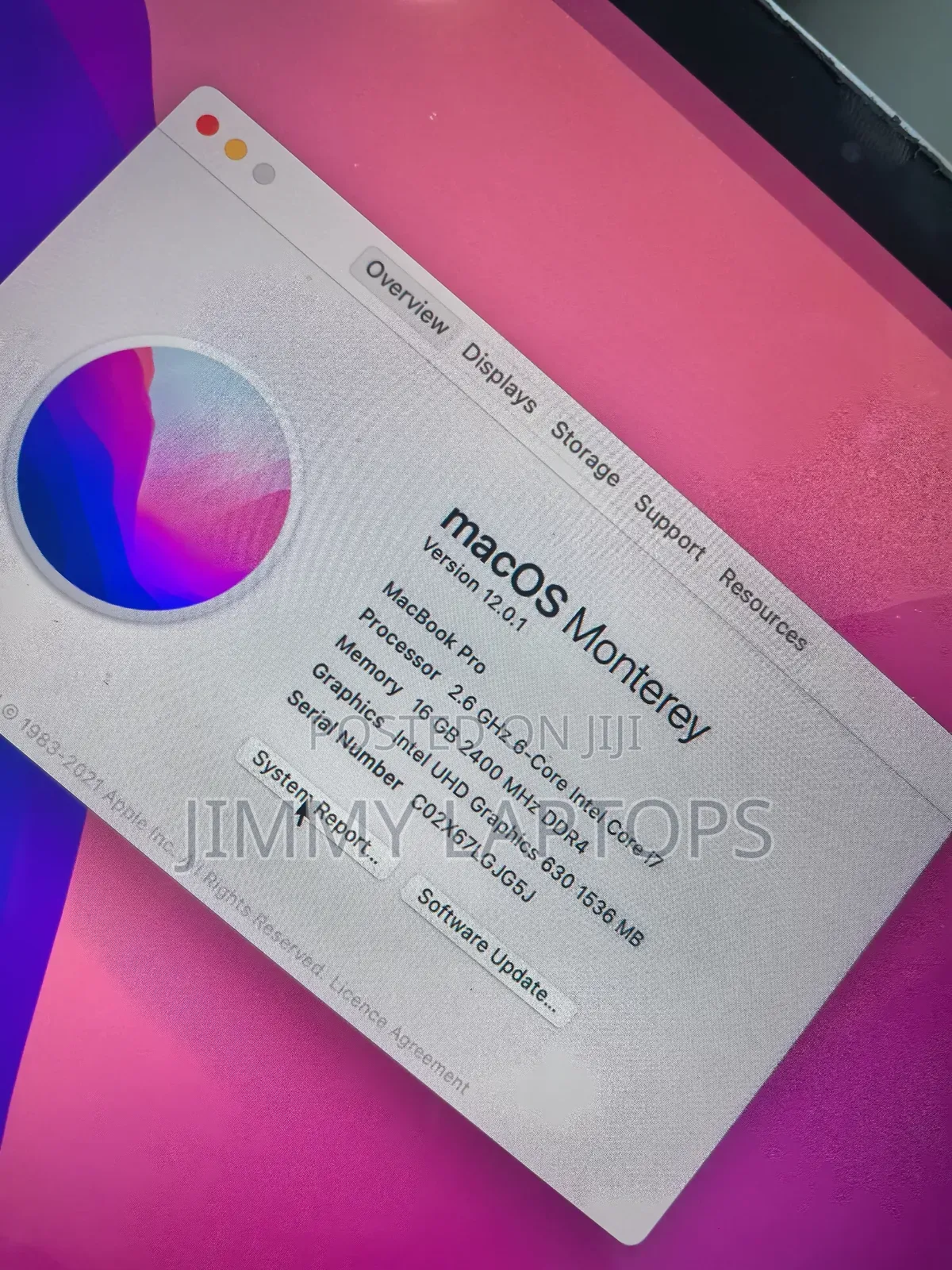 Laptop Apple MacBook Pro 2018 16GB Intel Core I7 SSD 512GB
