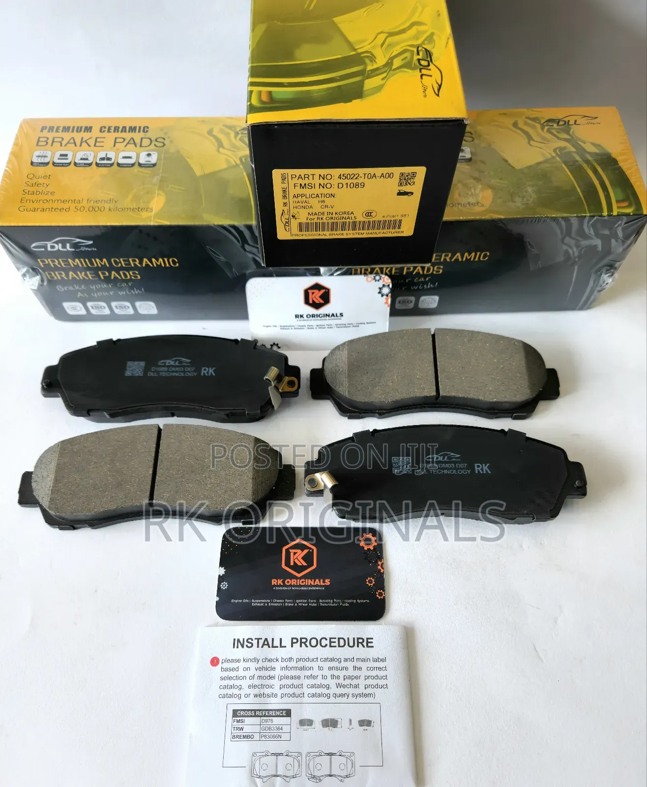 Acura Rdx 19-25/Tlx/Cr-v 12-22/Odyssey 11-17 Ceramic Front Brake Pad