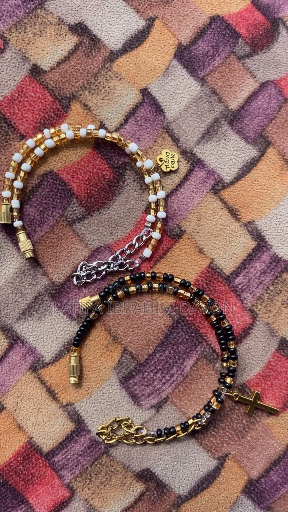 Beaded Anklets -Fused With Chains+Charms