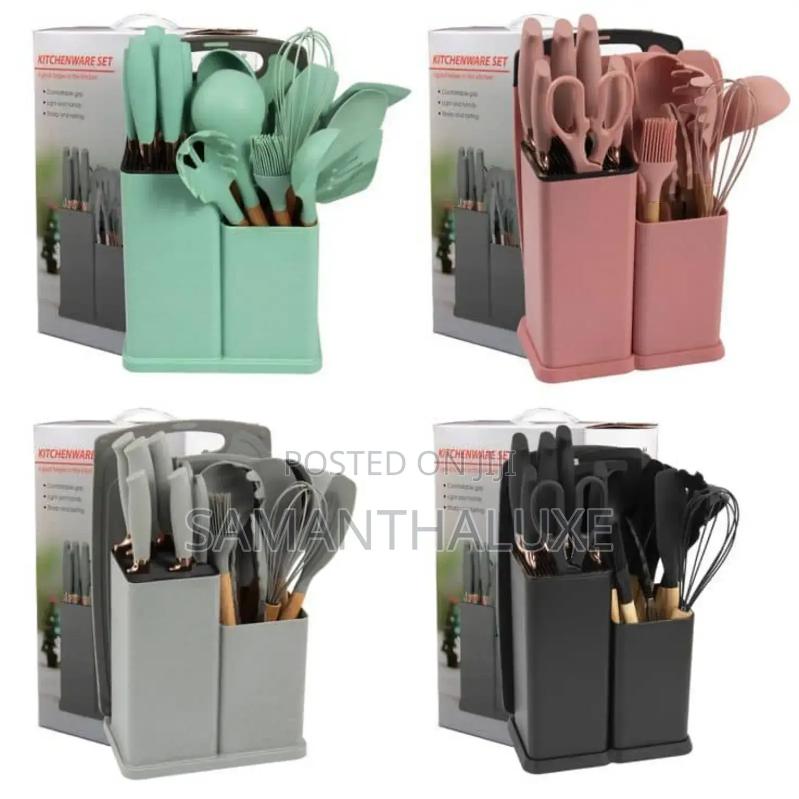 Silicone Kitchen Utensil Set With Holder – 12pcs Cooking Tools