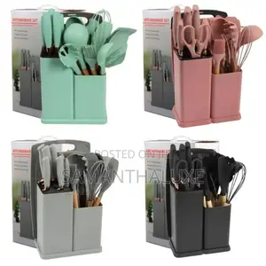 Silicone Kitchen Utensil Set With Holder – 12pcs Cooking Tools
