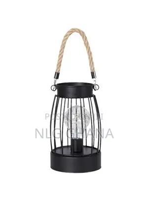 Retro Hollow Out Vertical Striped Iron Art Handheld Lantern. Tvx28846