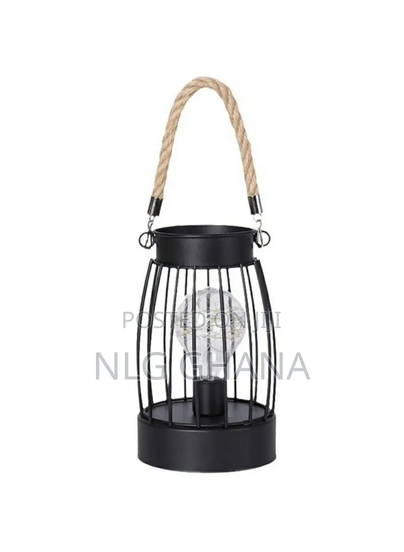 Retro Hollow Out Vertical Striped Iron Art Handheld Lantern. Tvx28846