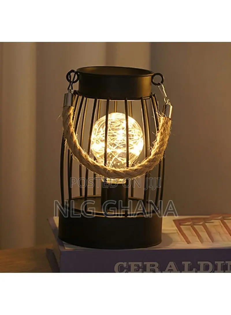 Retro Hollow Out Vertical Striped Iron Art Handheld Lantern. Tvx28846