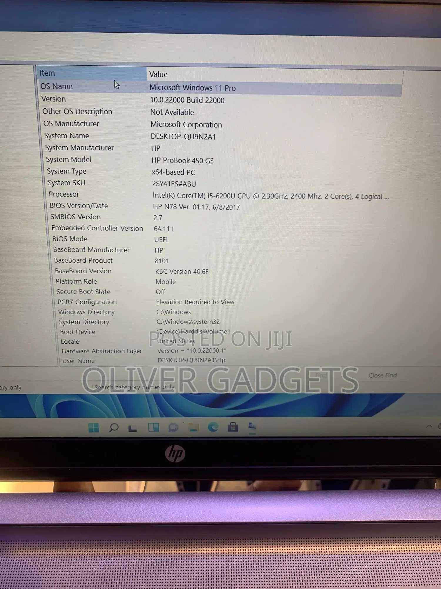 Laptop HP ProBook 450 G3 8GB Intel Core I5 SSD 256GB