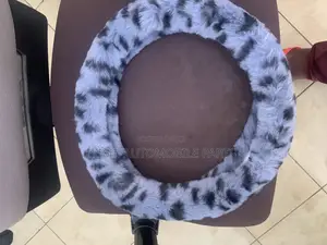 Tiger Colored Fluffy Steering Wheel Cover