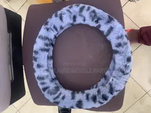 Tiger Colored Fluffy Steering Wheel Cover
