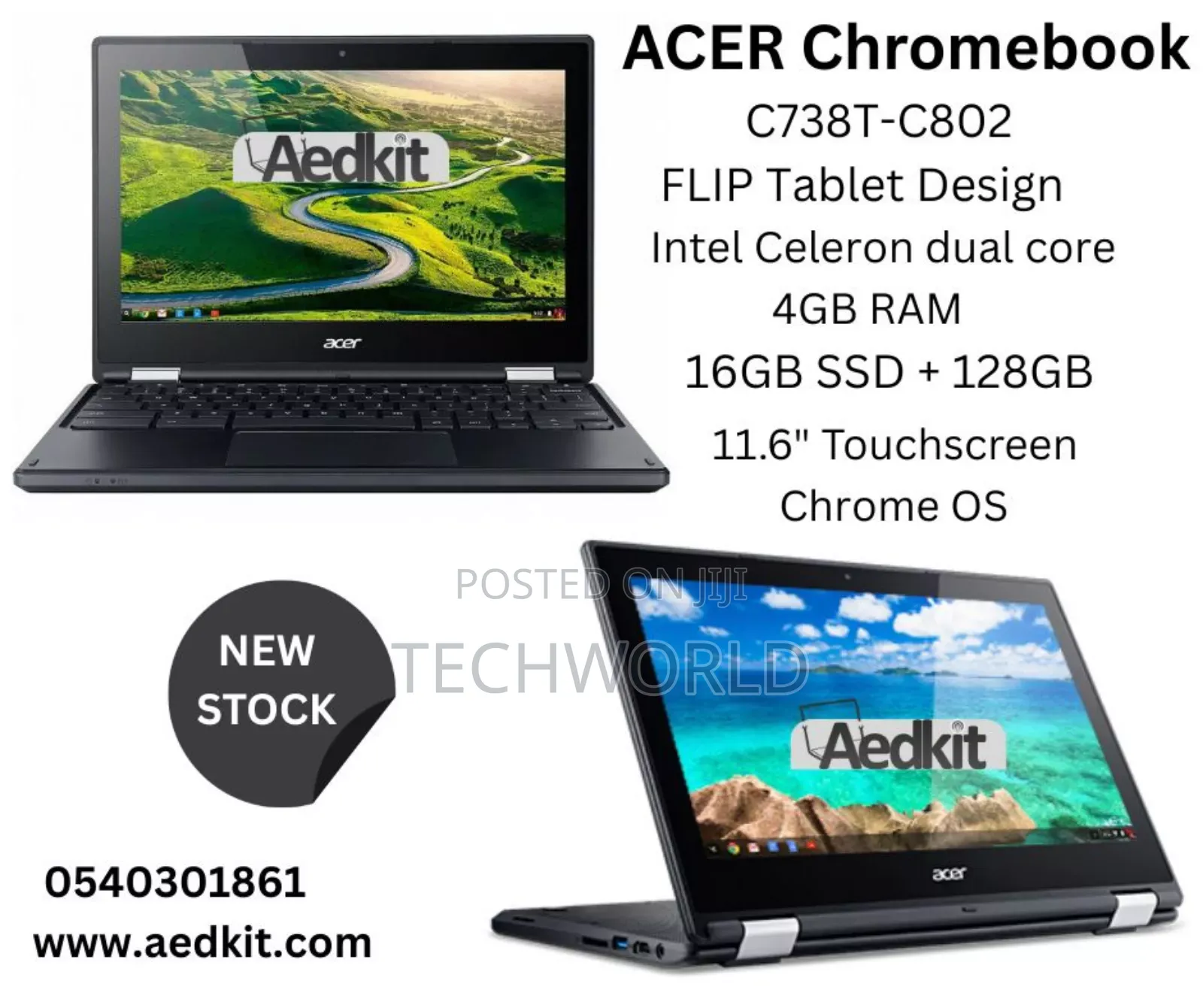 New Laptop Acer Chromebook R 11 4GB Intel eMMC 140GB