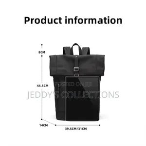 Large Capacity Unisex Roll Top Daypack Waterproof Laptop Backpack