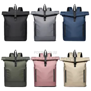 Large Capacity Unisex Roll Top Daypack Waterproof Laptop Backpack