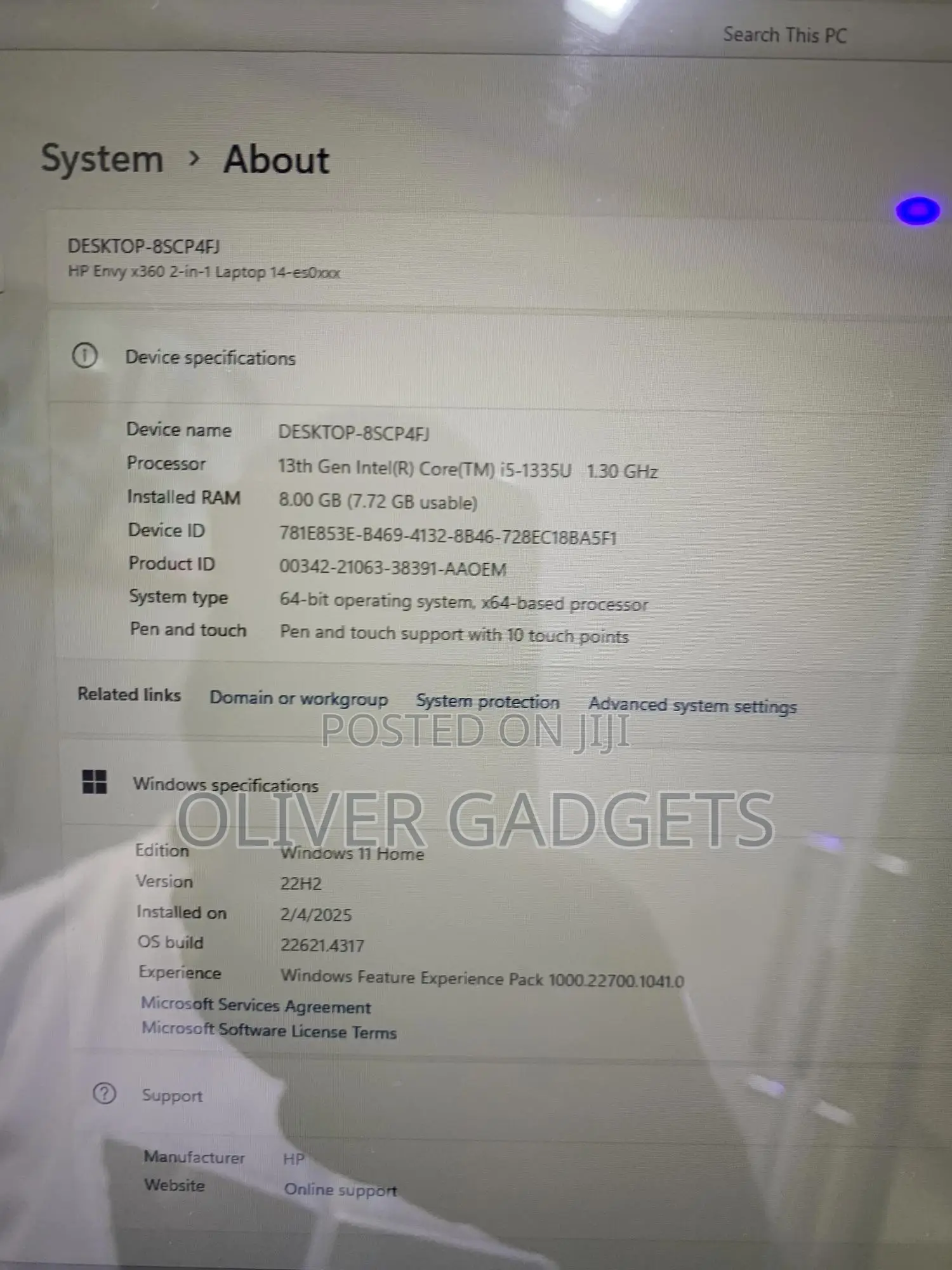 Laptop HP Envy 14 8GB Intel Core I5 SSD 512GB