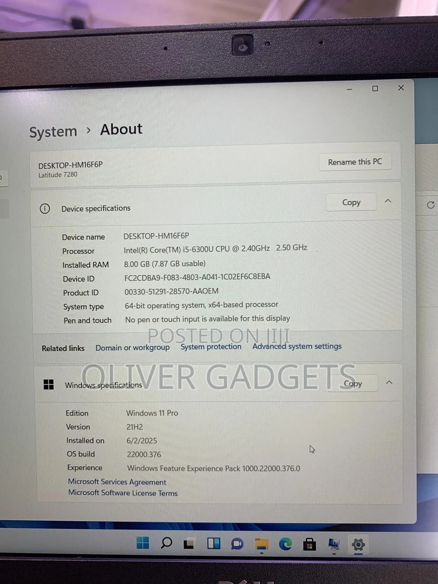 Laptop Dell Latitude 7280 8GB Intel Core i5 SSD 256GB