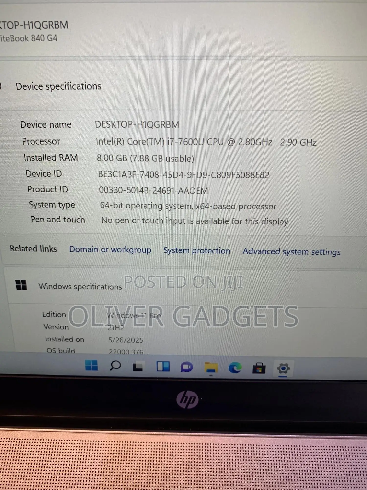 Laptop HP EliteBook 840 G3 8GB Intel Core i7 SSD 256GB