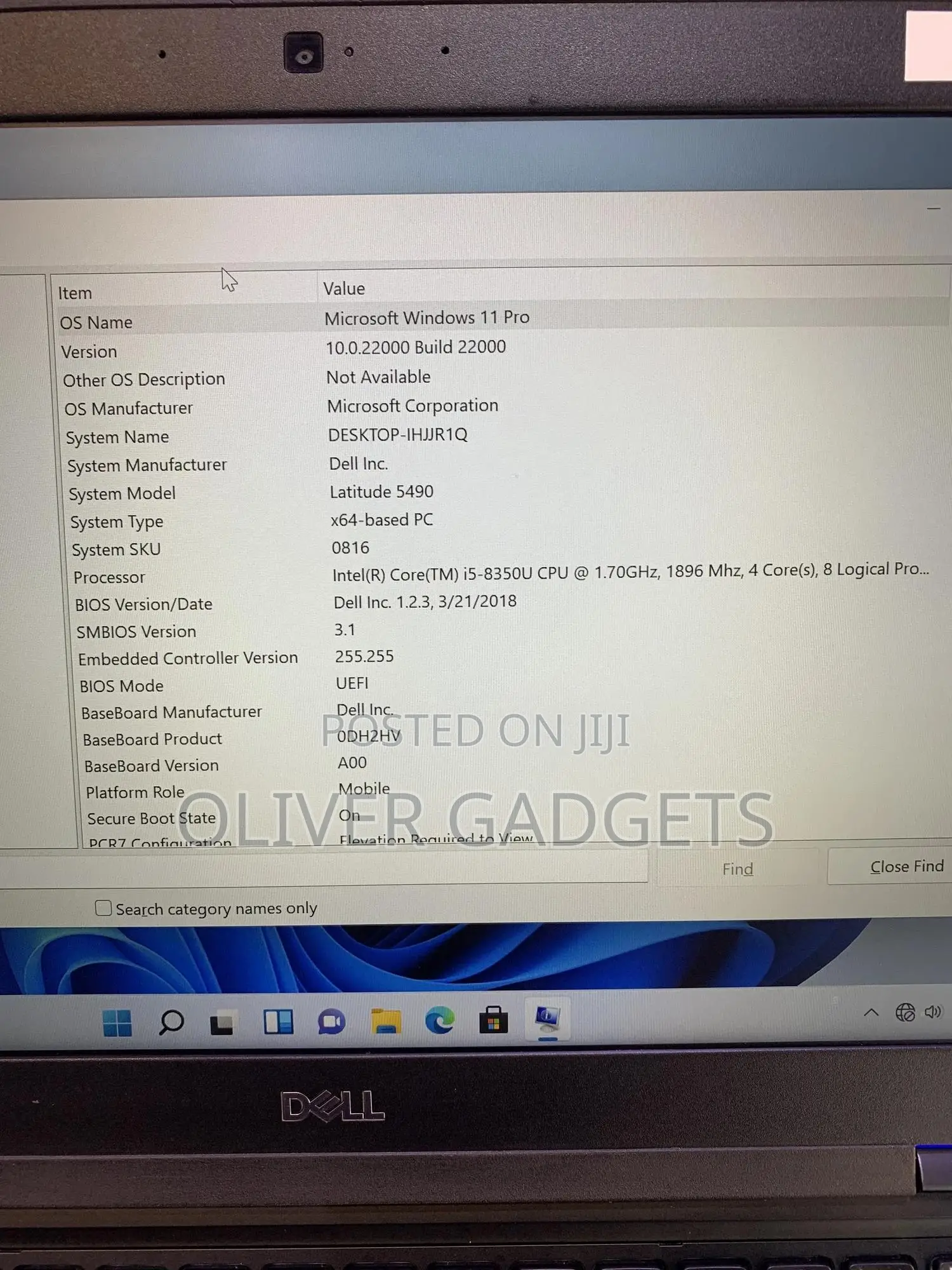 Laptop Dell Latitude 5490 8GB Intel Core I5 SSD 256GB
