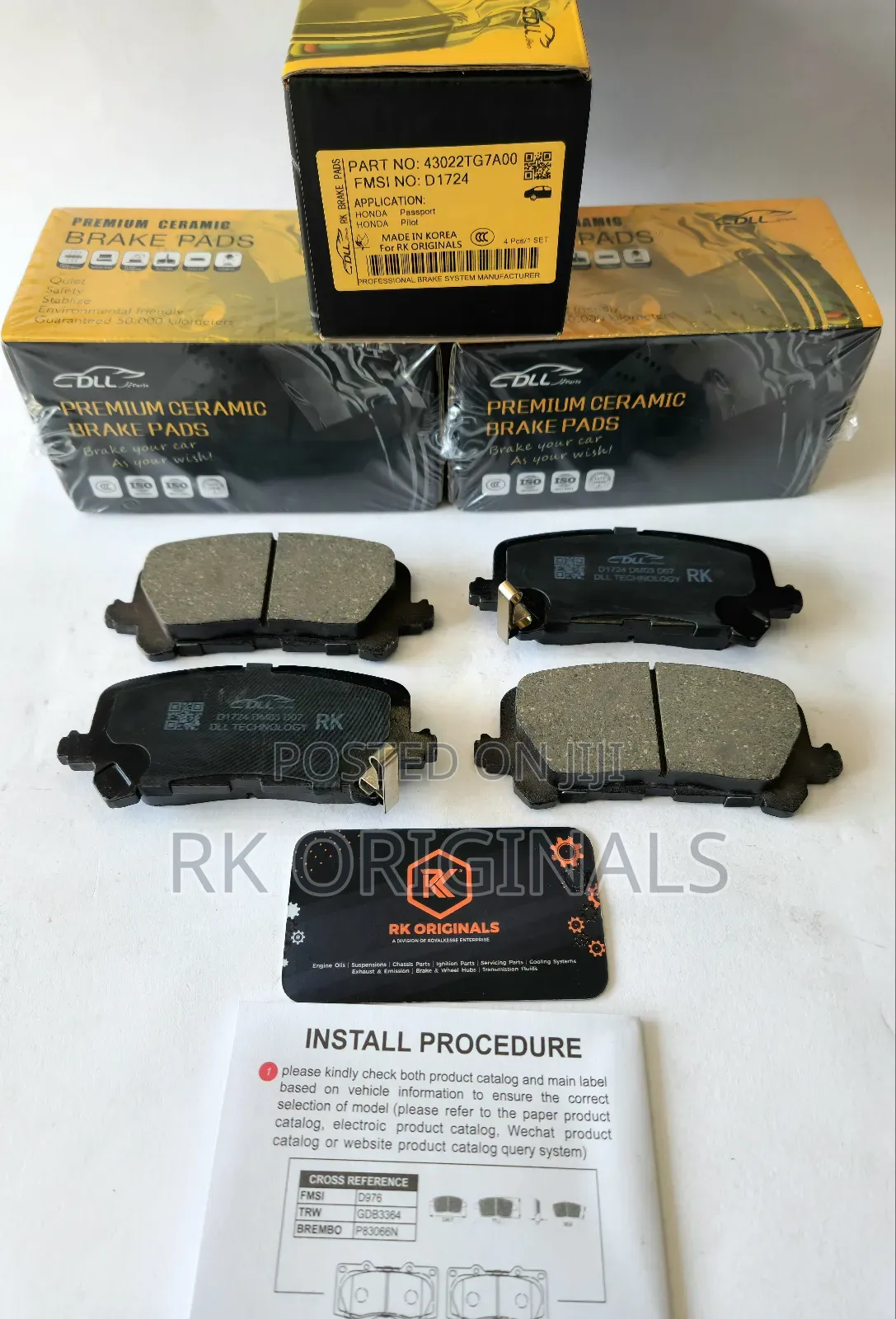Acura Mdx 14-16/Pilot 16-22/Ridgeline 17-25 Ceramic Back Brake Pad