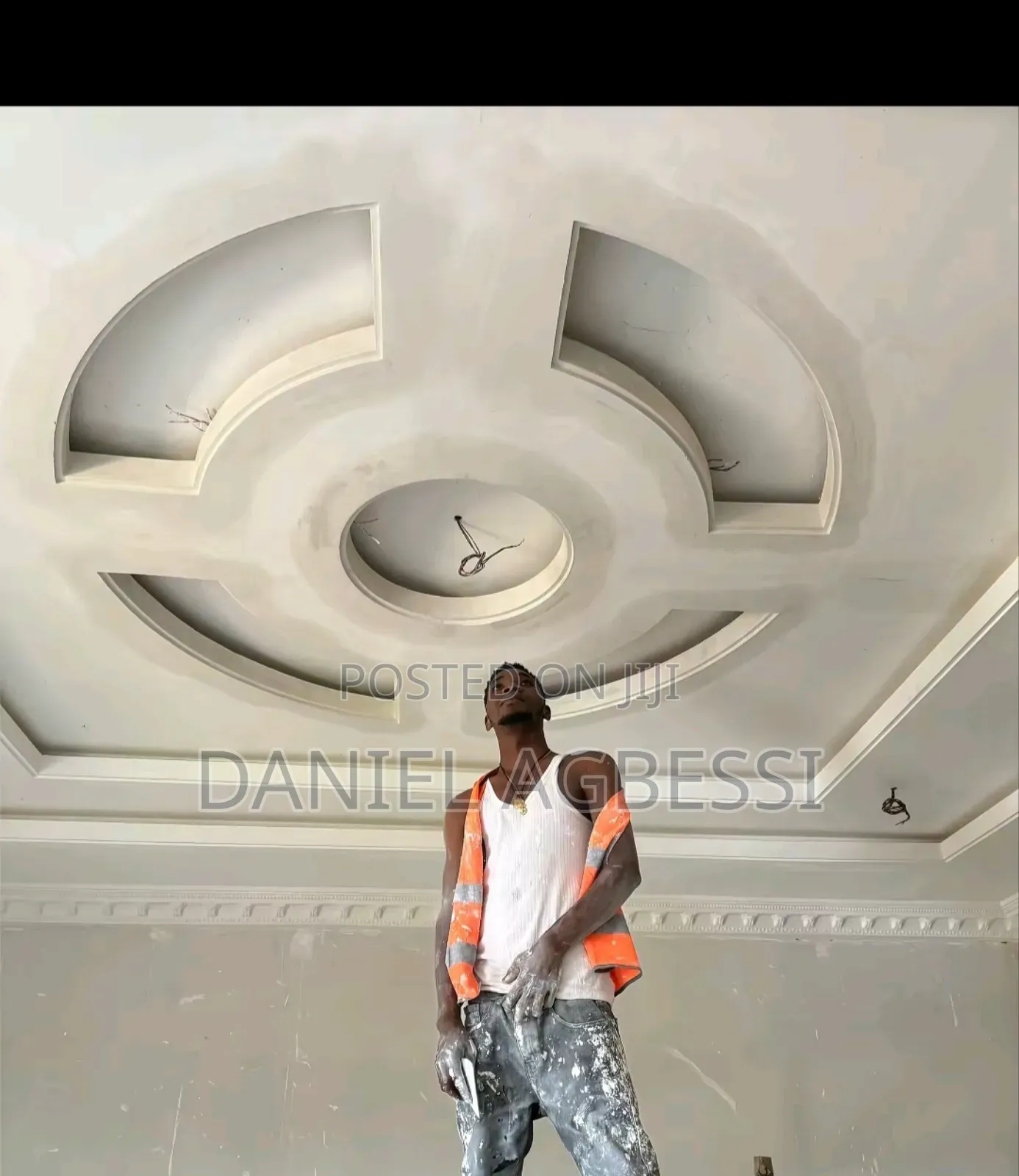 P.O.P Ceiling, Enduire and Painting
