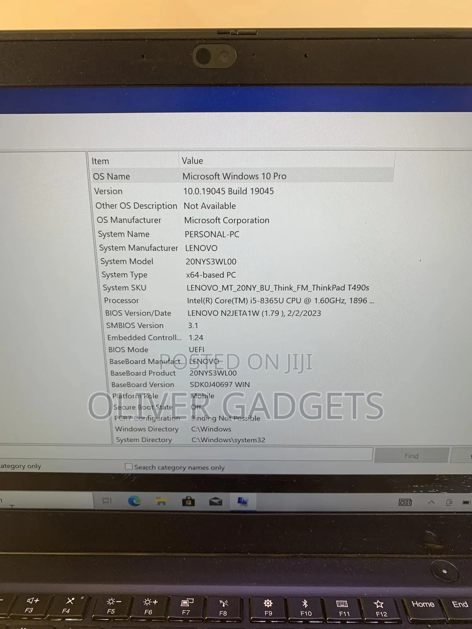 Laptop Lenovo Thinkpad T490s 8GB Intel Core i5 SSD 256GB