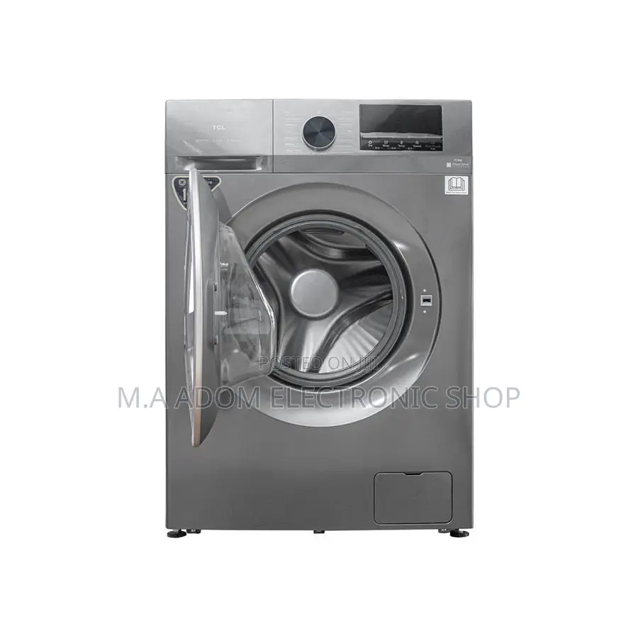 TCL Washing Machine Front Load Full Auto Silver 10.5 Kg Wash and Dry