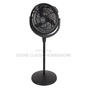 High Velocity Pedestal Desk Fan With 3 Adjustable Heights, 7.5 Hours
