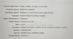 Laptop Dell Alienware M15 R4 16GB Intel Core i7 SSD 512GB