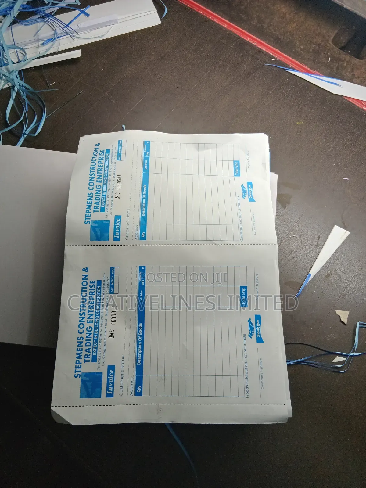 Customised Receipt Booklet