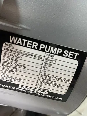 Water Pump Honda 6.5water Pumping Machine With Accessories