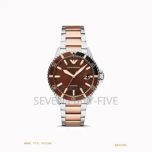 Emporio Armani Men's Diver Watch Two Tone Rose Gold Ar11340