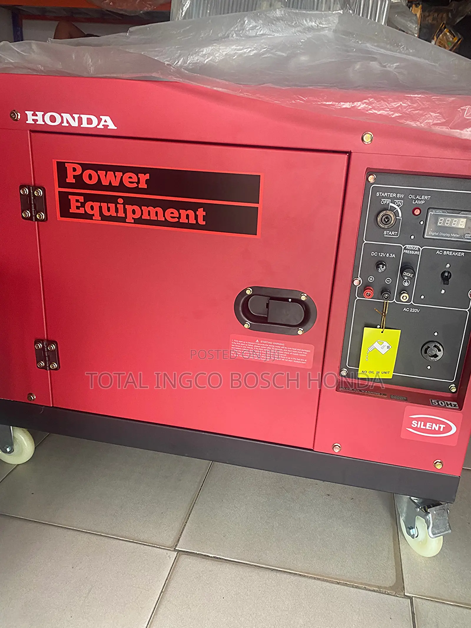 Generator 15kva Honda Desiel + Silent Genset