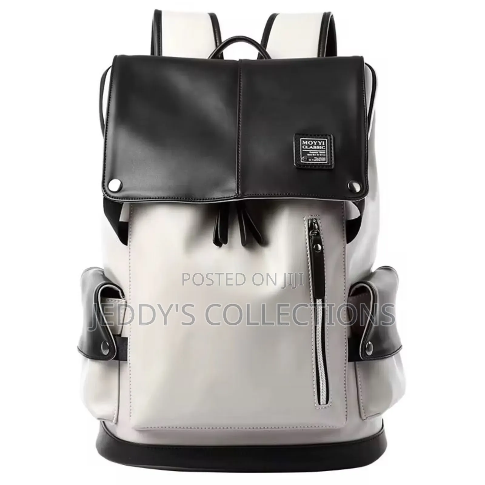 Pu Leather Large Capacity Laptop Backpack With a Charging Port