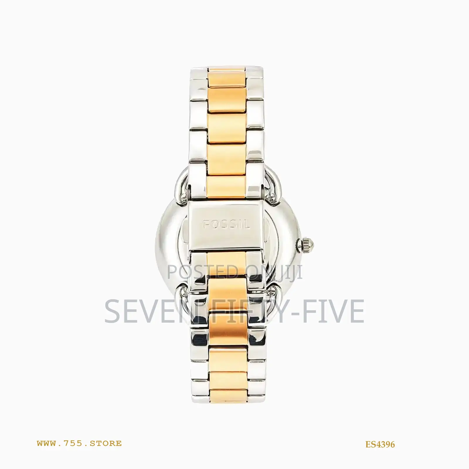 Fossil Tailor White Dial Two Tone Steel Strap Watch for Women Es4396