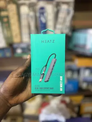 Heatz 8 in 1 Multiport Hub Usb/ Type-C | Sd/Ft Card Slot | Pd. 8x
