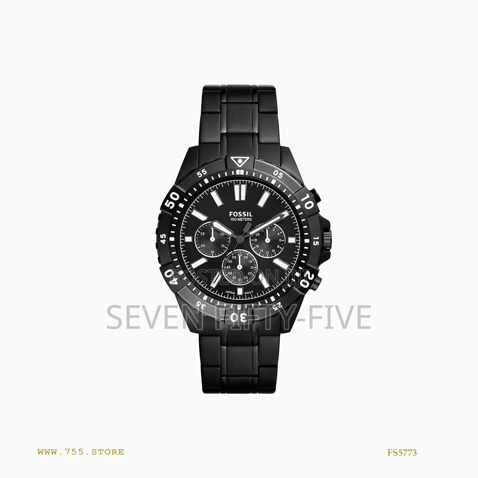 Garrett Chronograph Black Stainless Steel Watch Fs5773