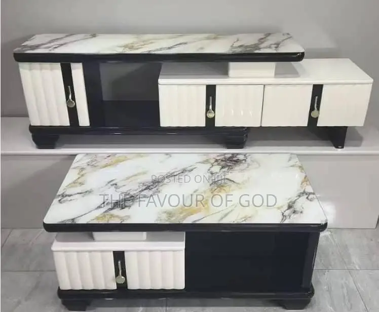 An Elegant Set of Tv Stand and Center Table