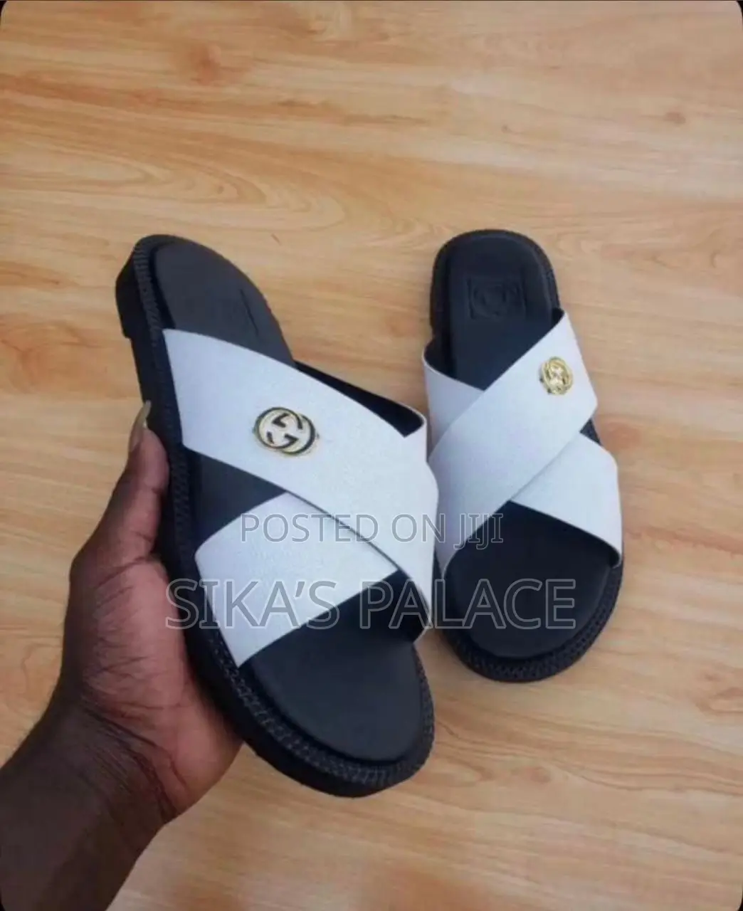 White Leather With Black Leather