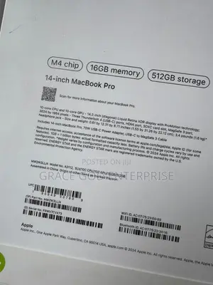 New Laptop Apple MacBook Pro 2024 M4 14-inch 16GB Apple M4 SSD 512GB