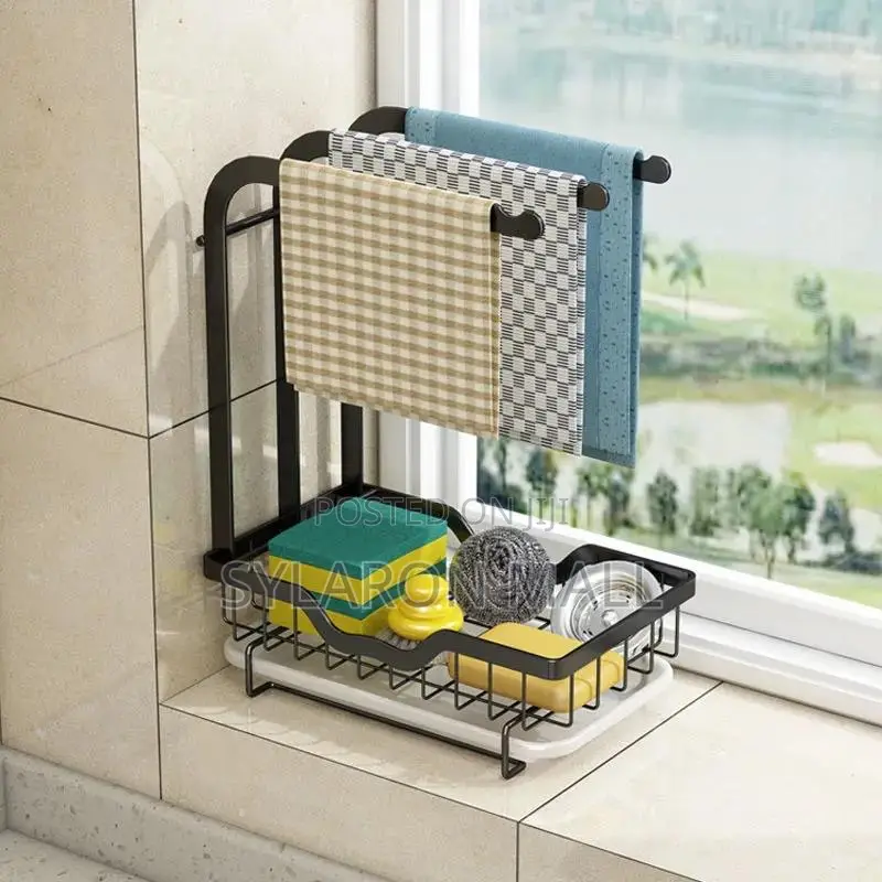 2-Tier Kitchen Rack Towel Holder