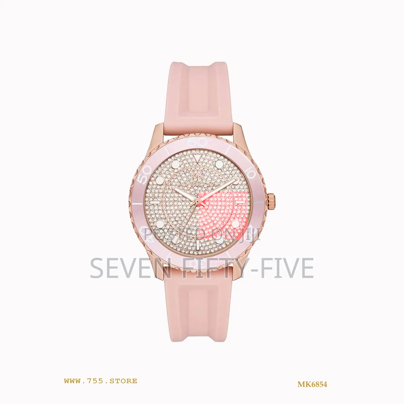 Michael Kors Runway Quartz Rose Crystal Dial Ladies Watch (Mk6854)