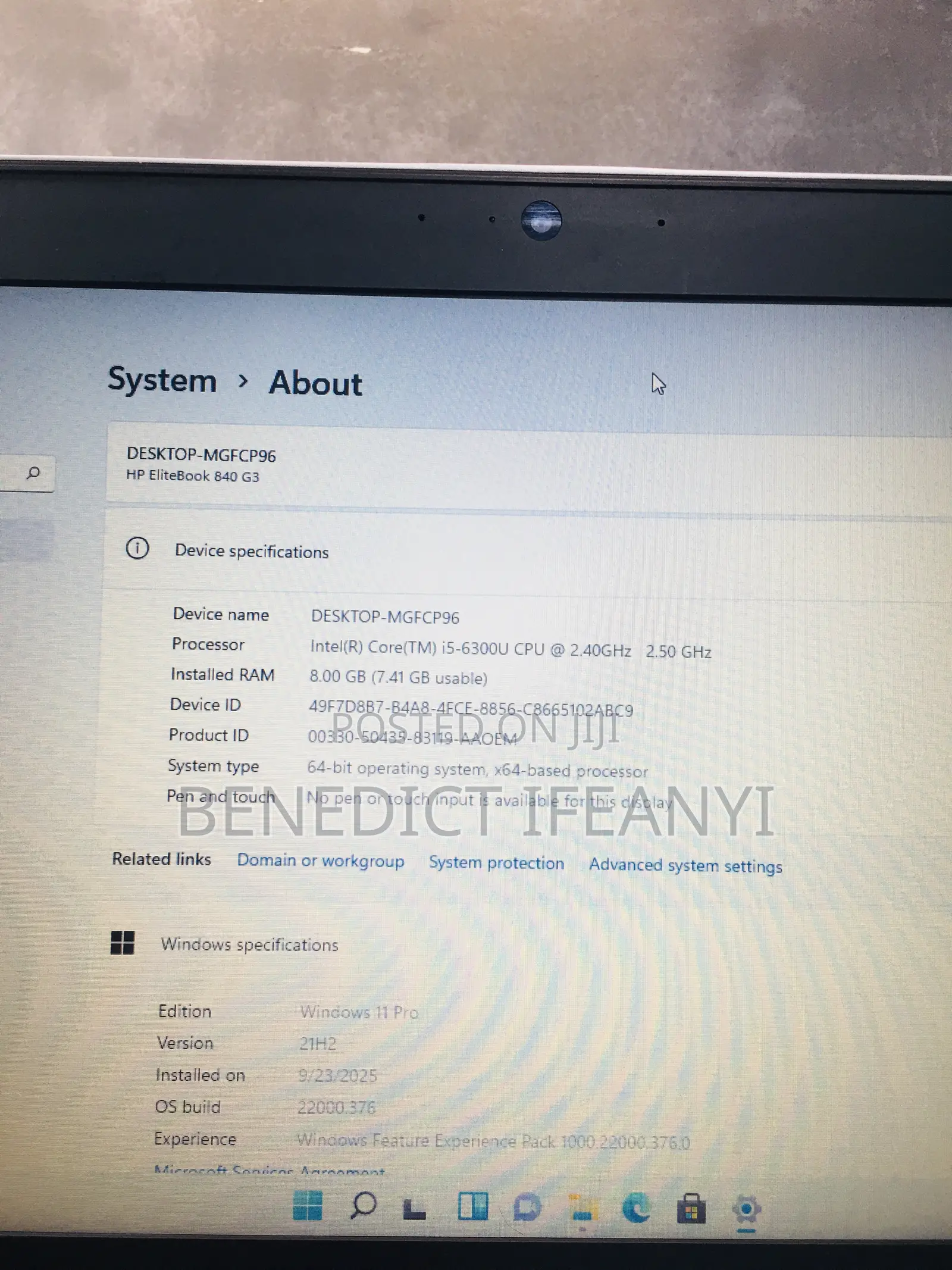 Laptop HP EliteBook 840 G3 8GB Intel Core I5 SSD 256GB