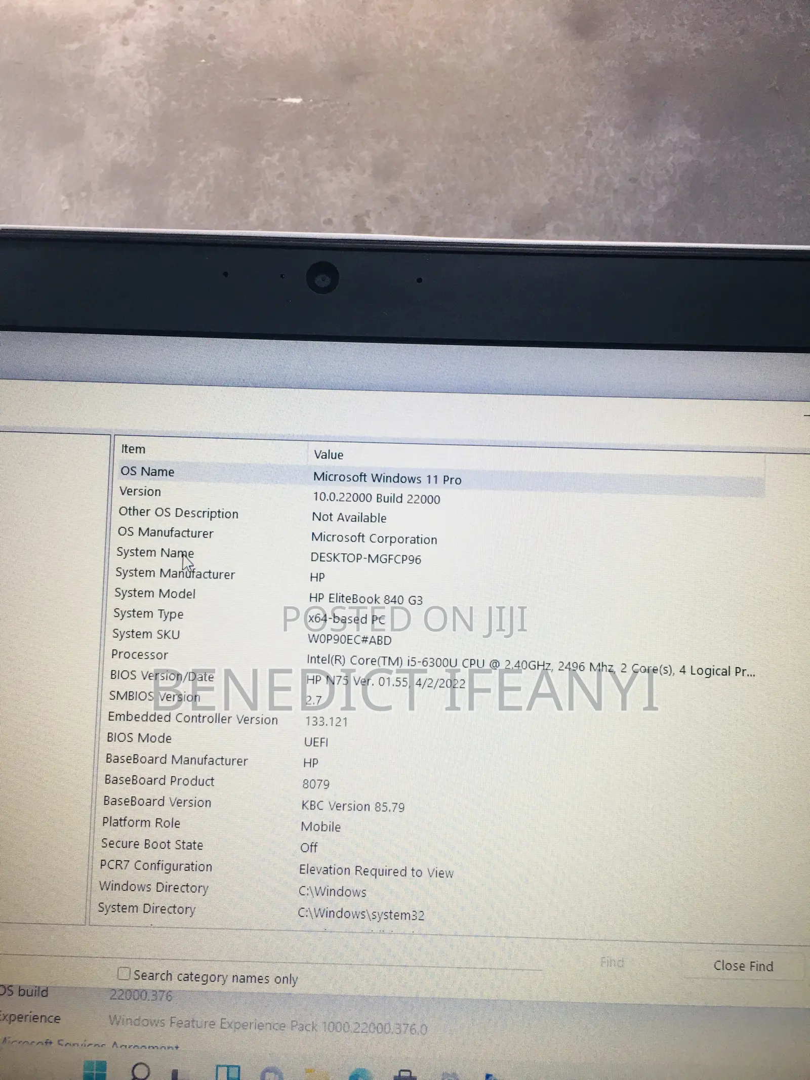 Laptop HP EliteBook 840 G3 8GB Intel Core I5 SSD 256GB